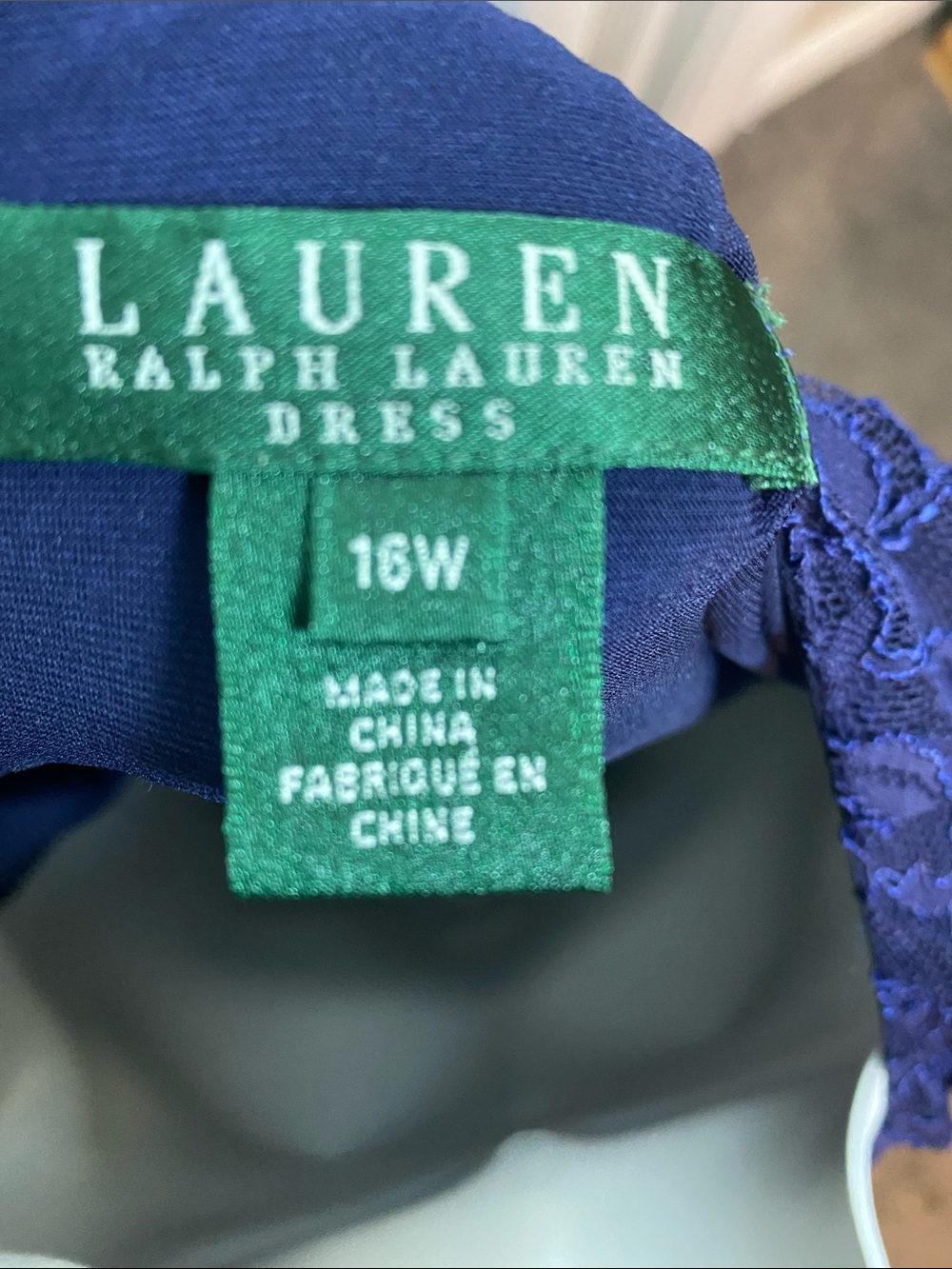 Ralph Lauren Sapphire Blue Long Sleeve Lace Sheath Dress - Picture 2 of 12